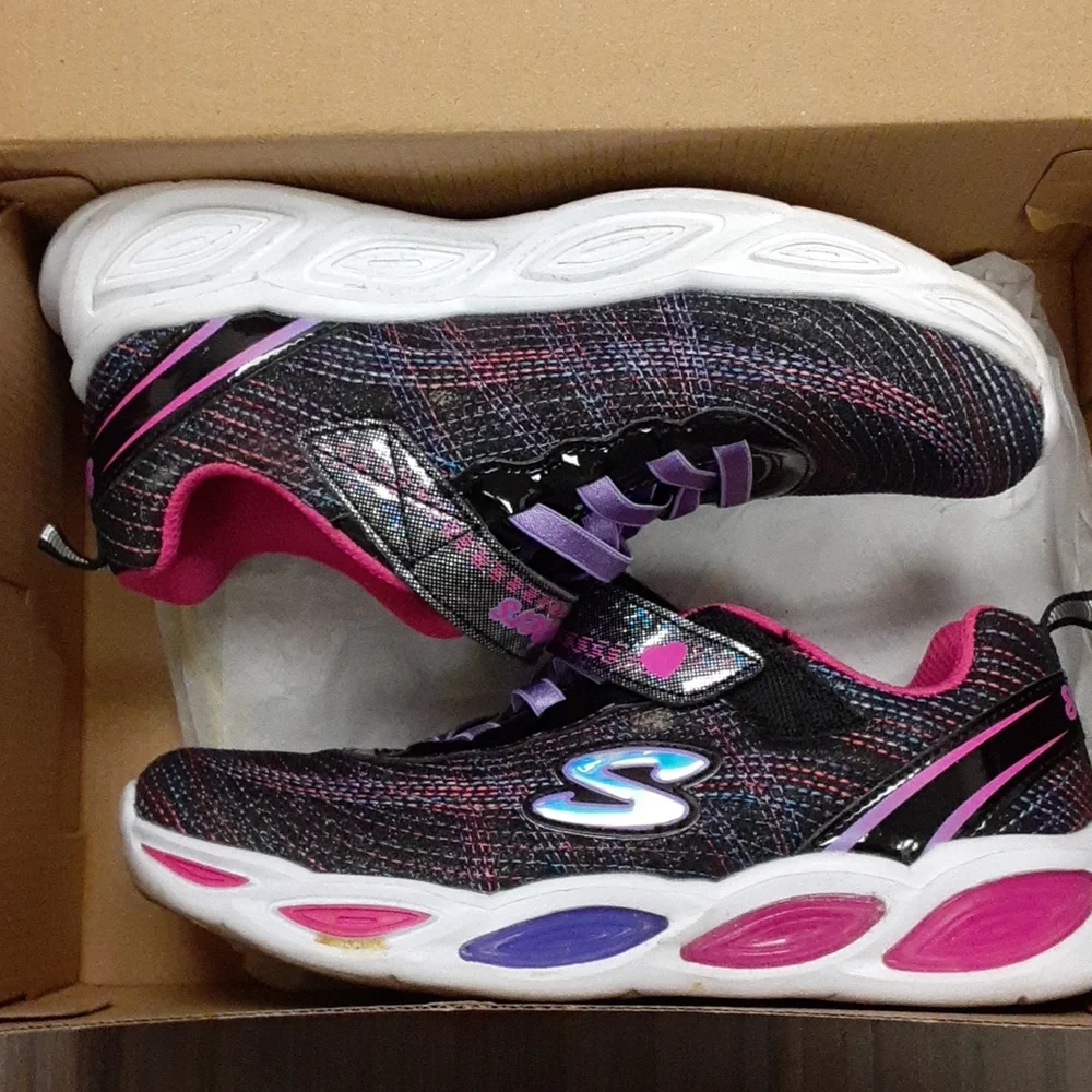 Skechers S Lights Shimmer Beams Sparkle Glitz Youth Light Up Shoes - Picture 9 of 9